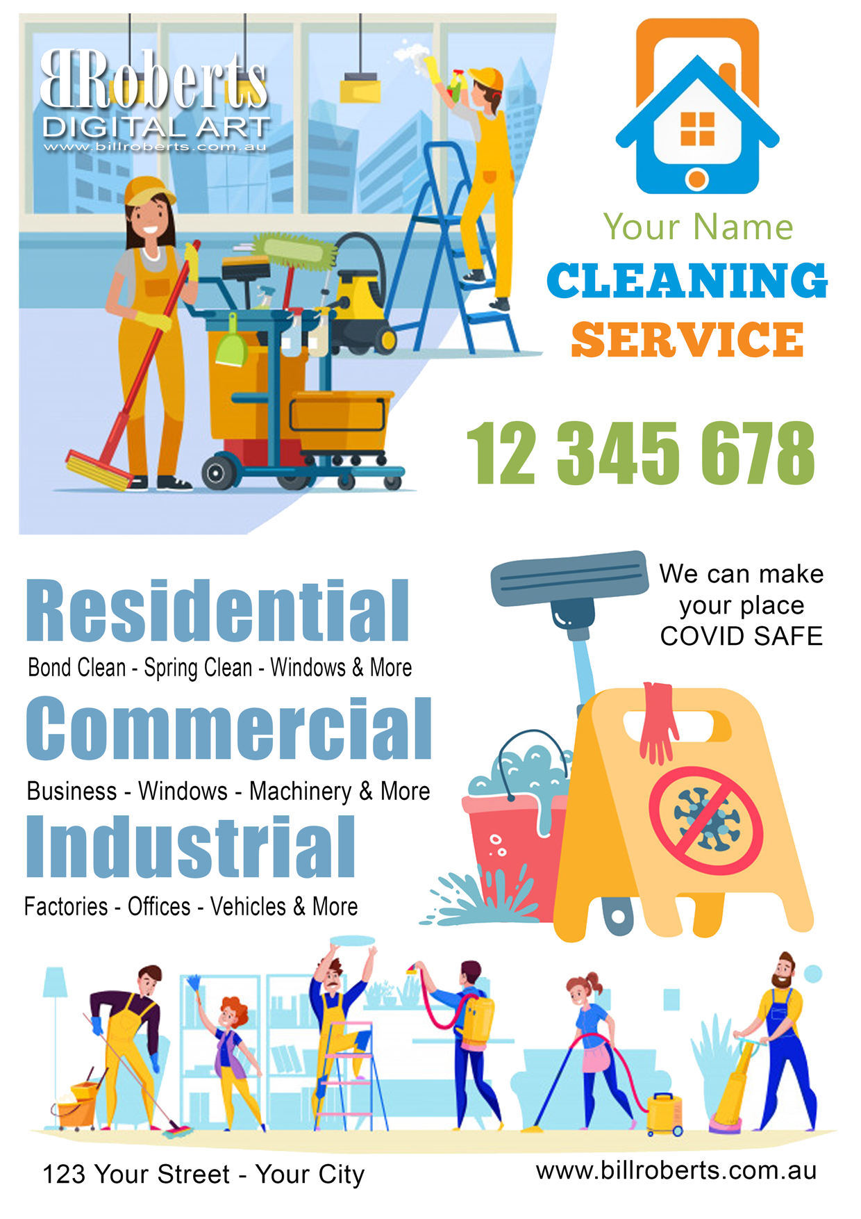 Cleaning-4 Bill Roberts Digital Art